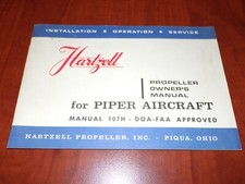 Hartzell Manual 107H for 1971 Piper Aircraft Piqua, Ohio