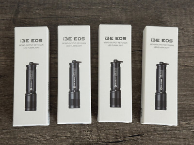 Lot of 4 OLIGHT i3E EOS Black Keychain Flashlight 90 Lumens NEW IN BOX