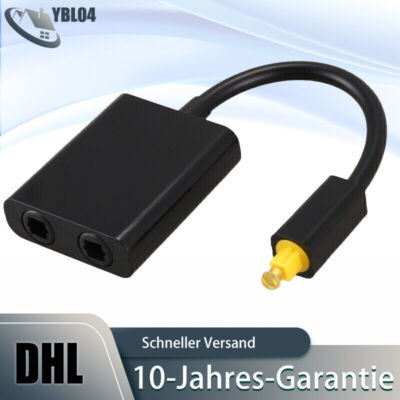 Toslink Spdif Splitter 1 In 2 Out Digital Optischer Optisches Audiokabel Adapter
