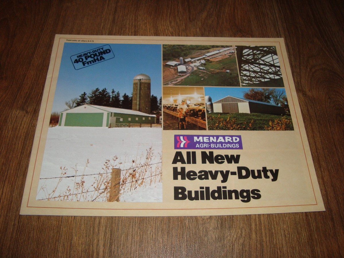 Vintage Menards Agri-Building All New Heavy-Duty Buildings Brochure