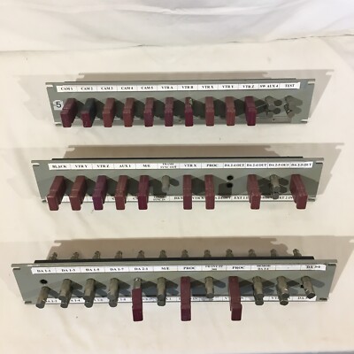 Lot #3 Of (3) Vintage Trompeter JSI-24L BNC Video Production Patch Bays