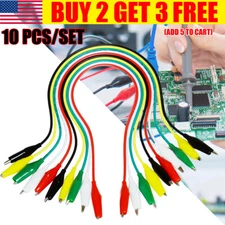 Mutimeter Lead 10 Pieces and 5 Colors Test Lead Set  Crocodile Alligator Clips 