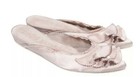 PEDRO GARCIA~ALiA Nude Satin Ruffle~FLATs Mule Slides Slippers~36~5.5 6~Saks$400 — photo 1