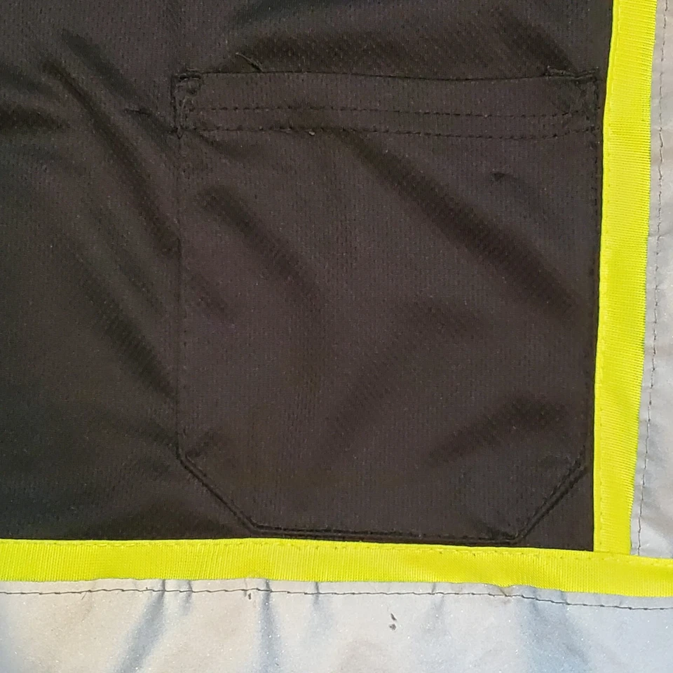 HIGH VISIBILITY Shirt Black Yellow Reflective Golden Elephant Mens Plus Size 4X - Image 4 of 4