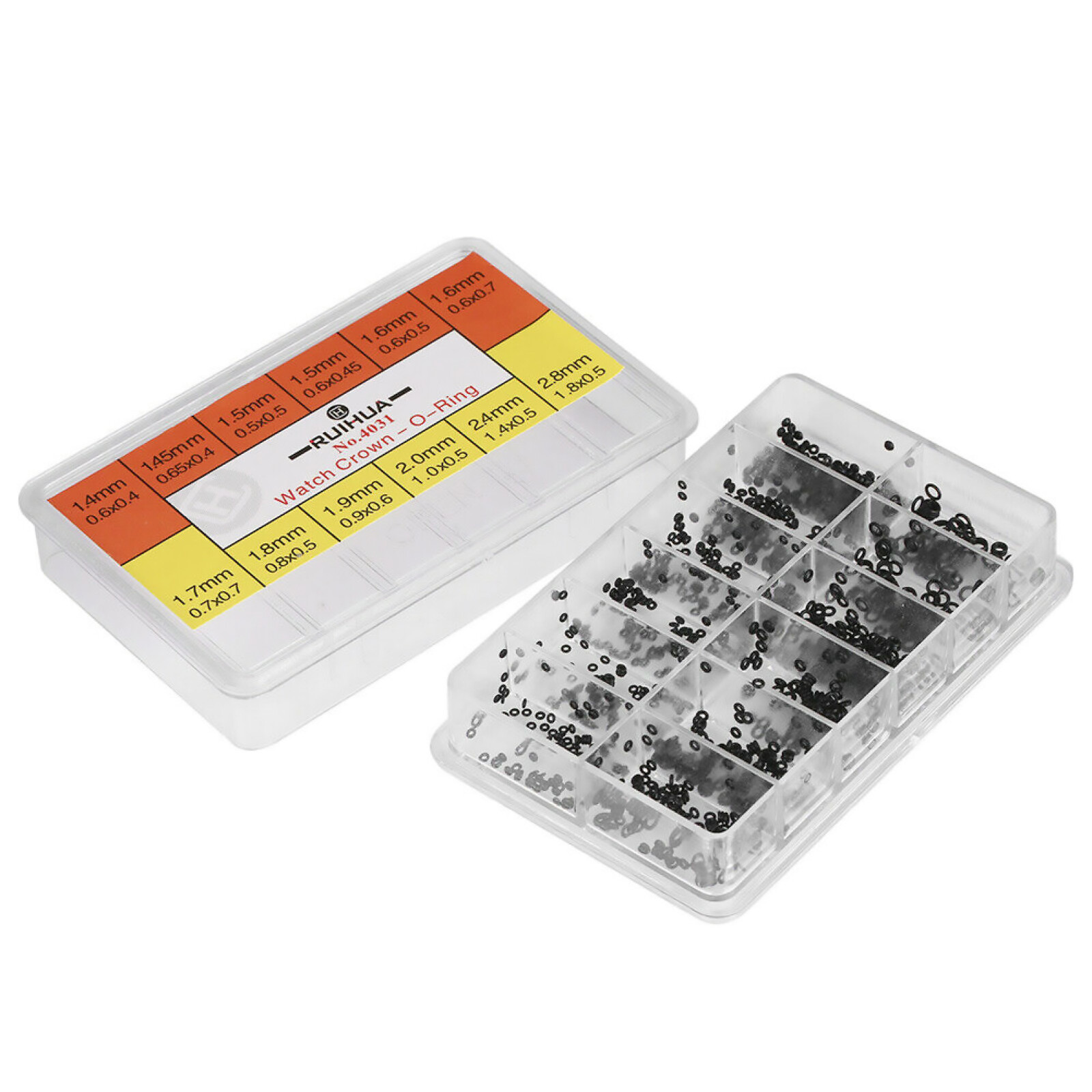 Approx 1000Pcs Assorted 12 Sizes Watch Crown Waterproof Rubber O-Ring Gasket G