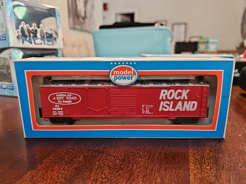 Coche de caja modelo Power 9033 50' HO Rock Island nuevo en caja antigua - stock de tienda sin vender | Zustand: New