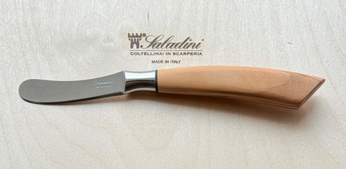 Saladini Butter Spreader Knife Spatula Olive Wood Handles Made in Italy New