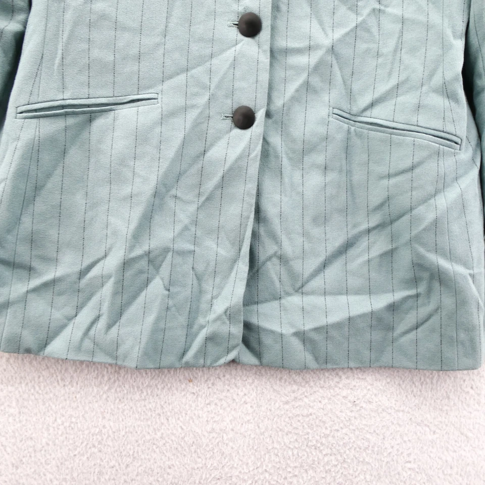 Blazer Kasper For ASL Mujer Talla 12 Azul Rayas Traje Chaqueta Negocios De Colección Foto 2 de 4