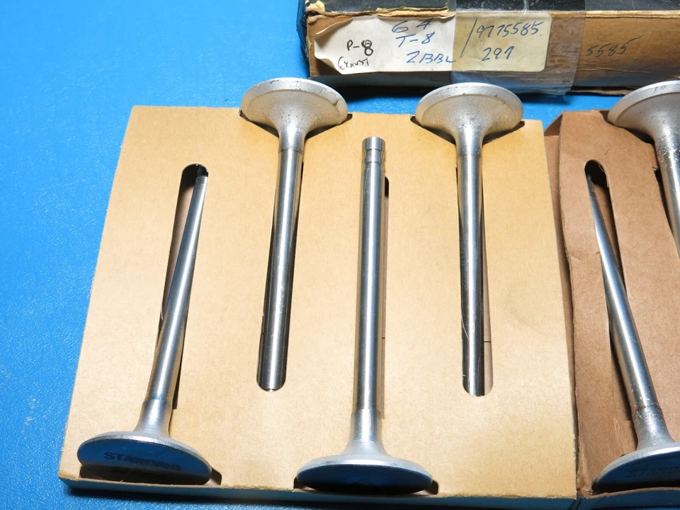 Nuevo de Lote Antiguo (8) GM 1964 Pontiac Bonneville Catalina Tempest LeMans GP 389 Válvulas de escape Foto 2 de 4