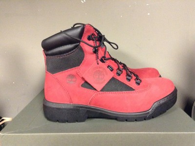 red timberland field boots