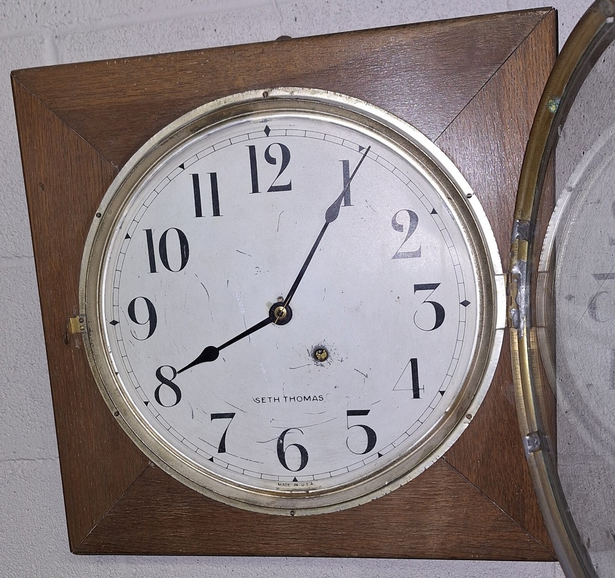 インテリア時計 antique wall clock ANTIQUE SETH THOMAS WALL/ GALLERY CLOCK WITH PENDULUM & KEY