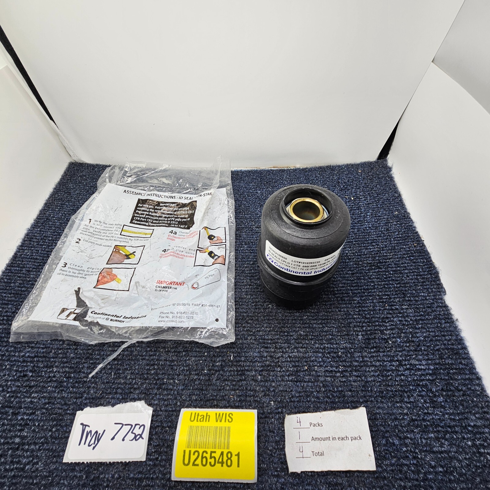 (QTY 4) Continental Industries Chamfer Tool  34-4861-21