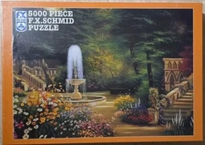 F.X. Schmid 5000 Piece Puzzle GOTHIC GARDEN Vtg 1997 No. 98707 Factory SEALED 