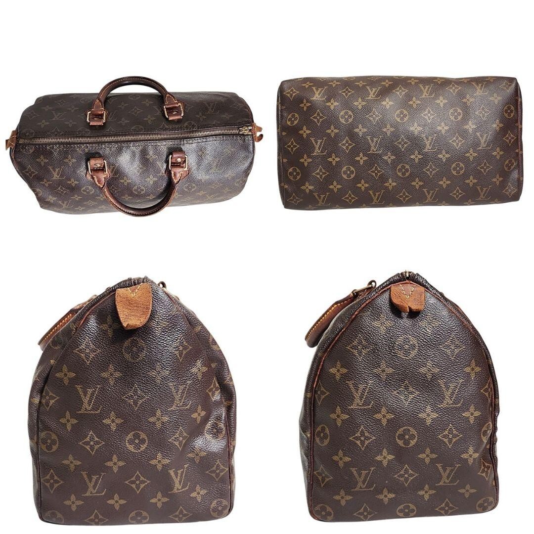 LOUIS VUITTON Monogram Speedy 35 Brown M41524 hand bag From Japan