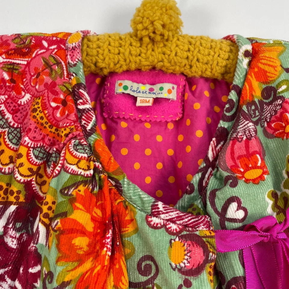 Chaqueta envolvente floral manga larga Lola Et Moi niñas pequeñas 18M Foto 2 de 4