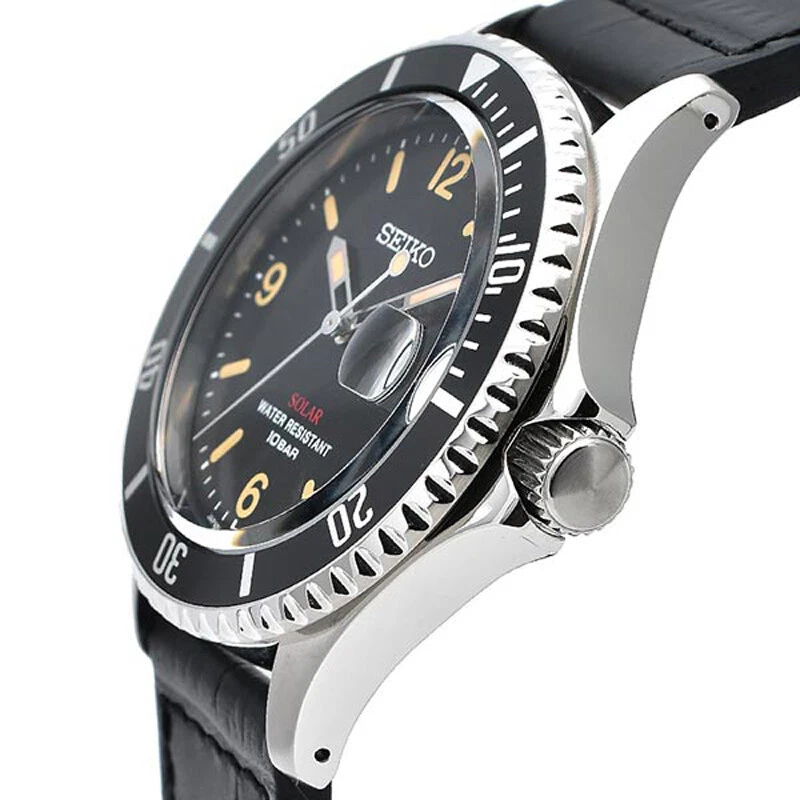 Seiko Vintage Solar SZEV013 Black Dial Analog Men Watch Limited Model JAPAN - image 3 of 4