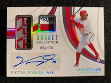 2019 Panini Immaculate Victor Robles Dugout Collection 1/1  Adidas Majestic 