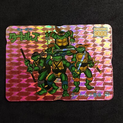 Schildkröten erscheinen Nr. 26 Prism Foil Takara 1994 Japan TMNT Ninja Turtles Karte
