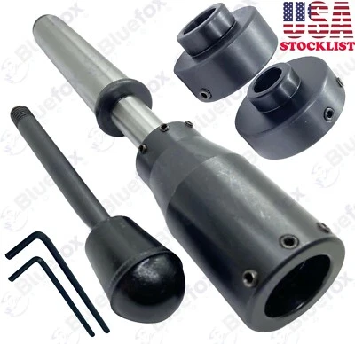 BLUEFOX Lathe Tailstock Die Holder Set Floating Type 3MT Shank 13/16", 1",1-5/16",1-1/2"