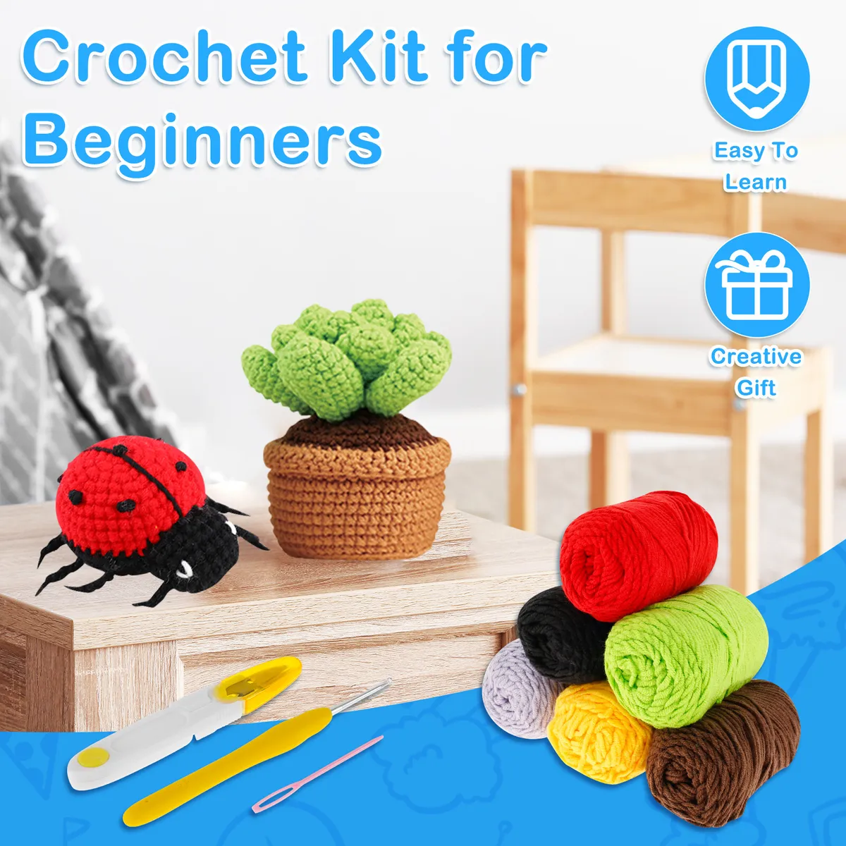Crochet Kit for Beginners Beginner Crochet Set Crochet Starter Kit