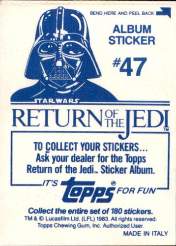 Star Wars ROTJ Trading Card Sticker Album Complete Your Set You Pick 1983 Topps - Bild 94 von 355