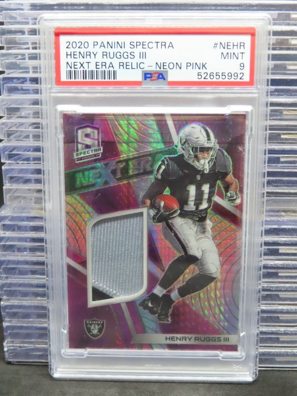 Henry Ruggs III Panini Spectra Next ERA Relics #NEHR Neon Pink