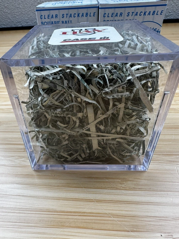 Case IH Harvesting Square Ball Holder With Shredded Real Money (one) - Image 3 of 4