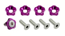 New Vms Star 20 Pc Fender Bumper Headlight Washer 10mm 10 Mm Bolt Kit Purple
