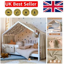 Stylish 100% Cotton Bed Canopy for Children - Easy Install, Washable 135x360cm