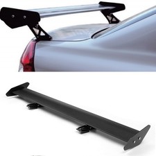 Aluminum Stylish Look Adjustable Gt Double Deck F1 Style Trunk Spoiler Wing New