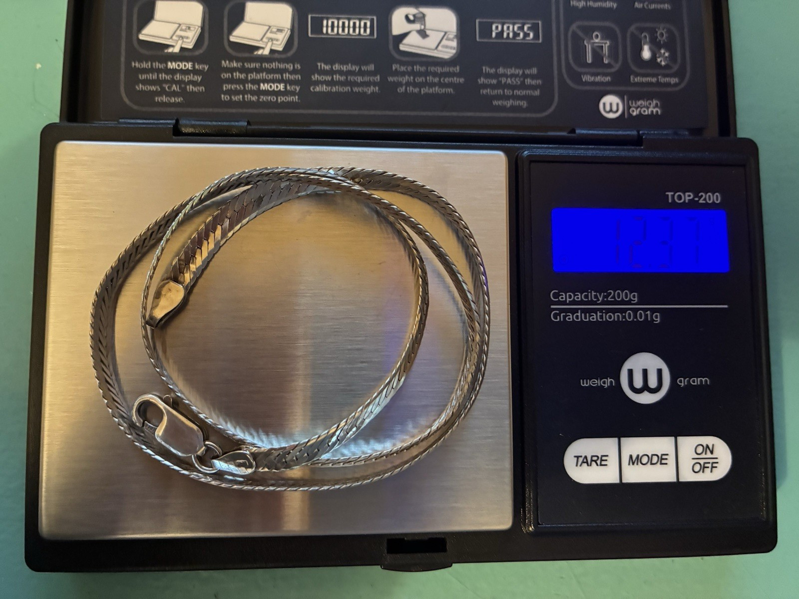 80's Vintage Solid Sterling Silver Herringbone Un… - image 11