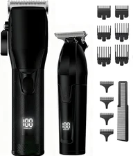 Hair Clipper and Trimmer Set Barber Clippers Set for Men, Professional Kit Beard