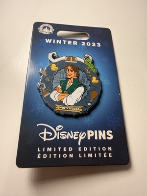 Disney 2023 Winter Tangled Flynn Rider Pascal Snuggly Duckling LE 3500 Pin