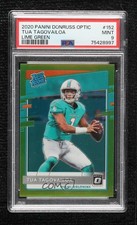 2020 Donruss Optic Lime Green Prizm 12/35 Tua Tagovailoa PSA 9 MINT Rookie RC