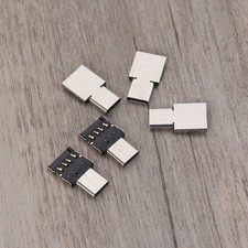 5Pcs USB C to Micro Adapter Durable USB Type C Adapter for Cell Phone Black