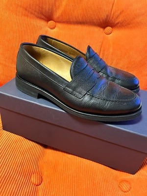 Berwick 1707 Schwarz Leder Halbschuhe Herren 8,5 US Near Mint, Echtleder