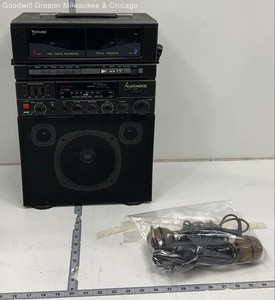 Vintage Venturer Dual Cassette Karaoke System Machine (K891) w/ Microphones