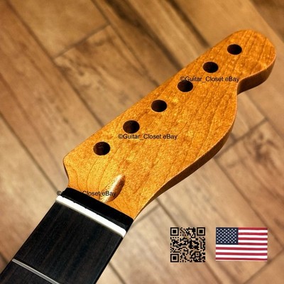Roasted Maple Rosewood Tele Neck Telecaster fits Fender Warmoth Bodies 0TR2