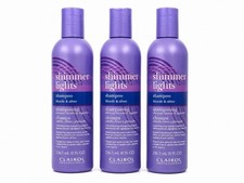 Clairol Shimmer Lights Blonde Toning Shampoo 8 oz Lot of 3 Purple Shampoo