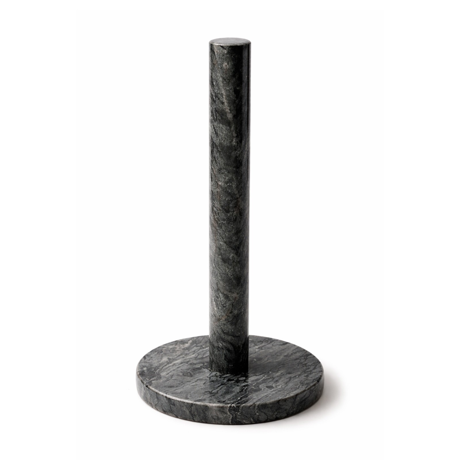 Marble Kitchen Roll Holder – Black by Silk Route Home