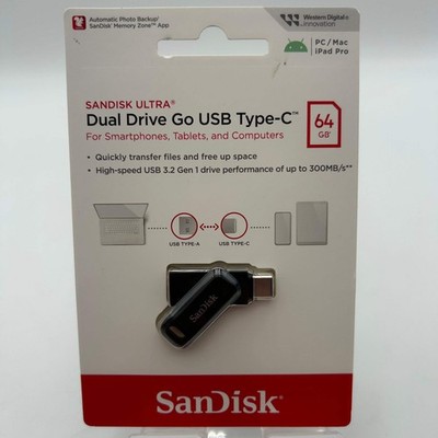 SanDisk 64GB Dual Drive Go USB Type-C - Brand New