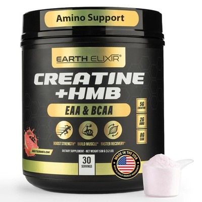 Creatine HMB Powder for Men & Women | Essential Amino Acids EAA BCAA Mix | 3rd P