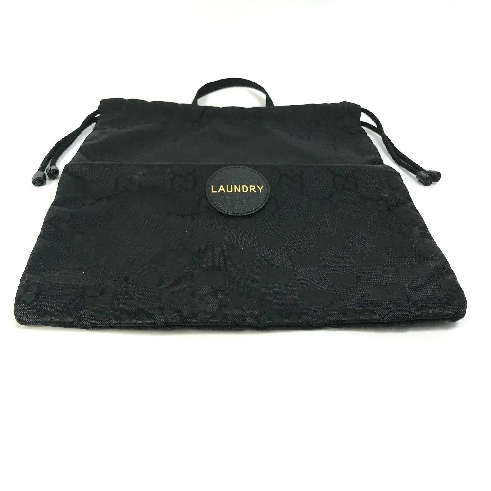 Gucci 674247 Gg sac à linge hors réseau sac à main nylon noir r8_0404