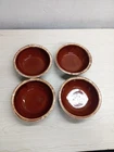 Vtg. Hull Oven Proof USA Brown Drip Cereal/Salad/Dessert Bowl, 6.75" dia