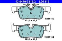 NEU - ATE 13.0470-7315.2 Bremsbelagsatz, Scheibenbremse FüR BMW Mini