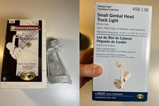 PAIR Hampton Bay 458138 Track Light Head PAR20 White H-Type / Halo Compatible