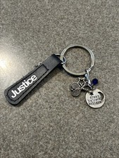 Justice Unique Tennis Charm Dream Believe Keychain Zipper Pull One Of Kind