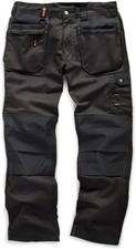 Scruffs Mens Worker Plus Trousers Black Zipper 36W EU Regular Loose Fit