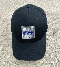 Built Ford Tough Flex Fit Baseball Hat Navy Blue F150 Trucks Motor City Cars