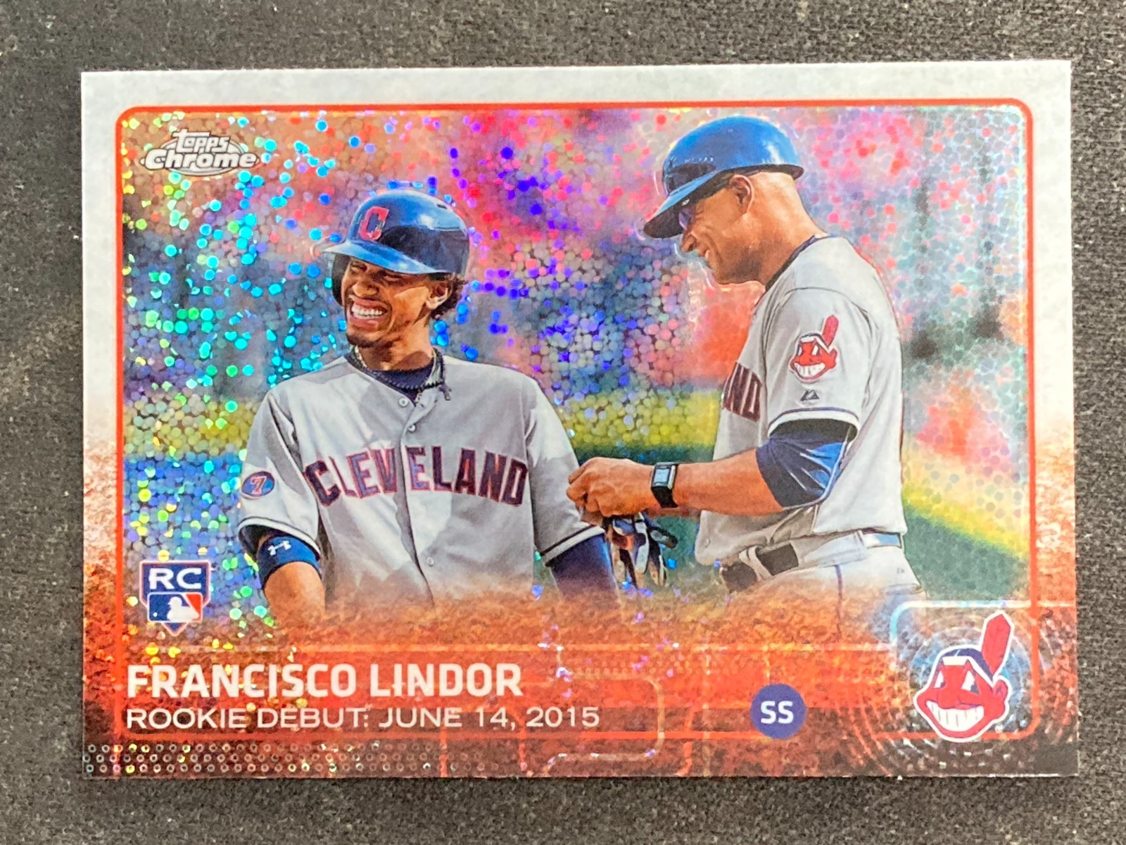 Francisco Lindor RC - 2015 Topps Chrome Update Sparkle, SP, US286, Indians